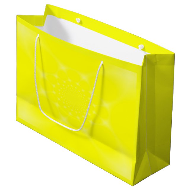 glanzgelb große geschenktüte (Vorderseite Schrägansicht)