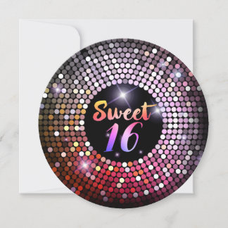Glanzlichter Moderner Chic Sweet 16 Party Einladung