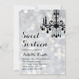 Glanzlichter Silber Ballroom Sweet 16 Einladung