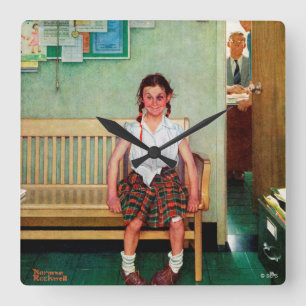 Glanzschuß oder Außenseite das Büro der Direkti Quadratische Wanduhr