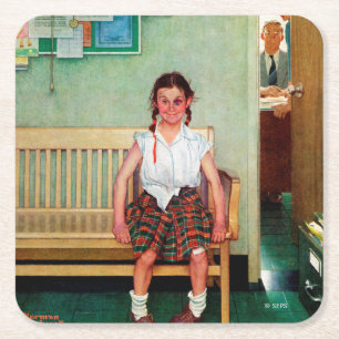 Glanzschuß oder Außenseite das Büro der Direkti Rechteckiger Pappuntersetzer