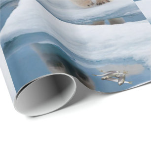 Glanzwackelpapier Polar Bear Geschenkpapier