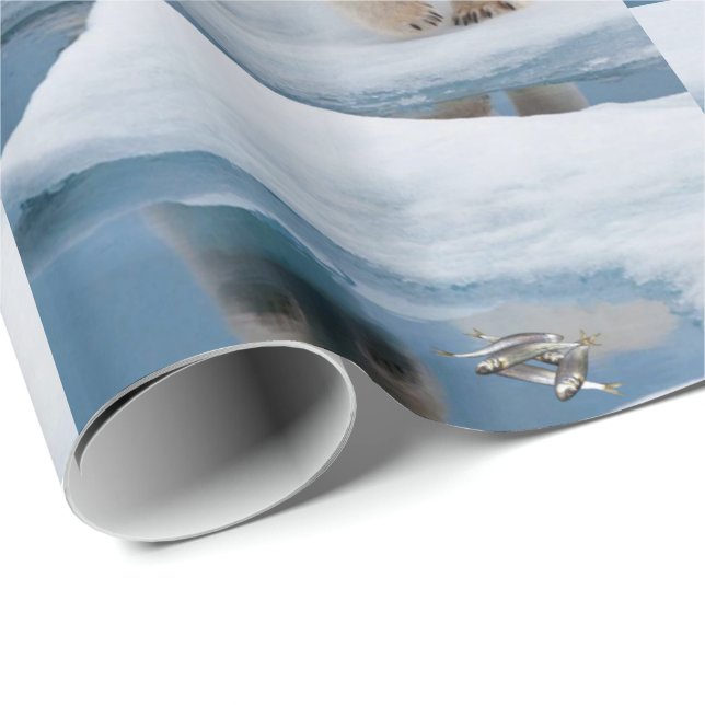 Glanzwackelpapier Polar Bear Geschenkpapier (Rolleneckpunkt)