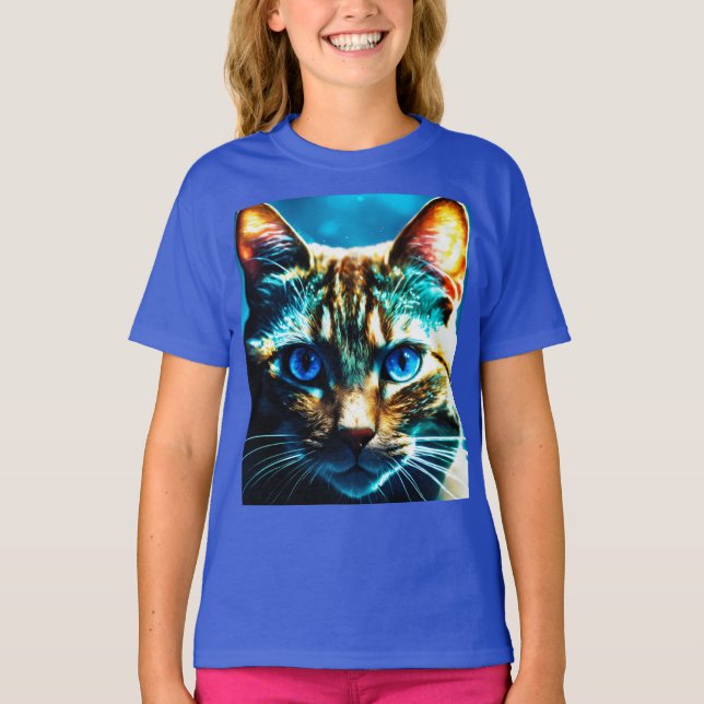 Glare of the Night - Kids Basic Cat T - Shirt (Vorderseite)