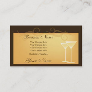 Glas Сhampagne Visitenkarten Visitenkarte