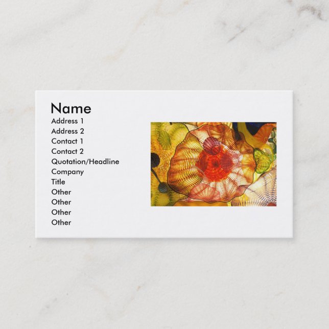 Glas Art Business Card Visitenkarte (Vorderseite)