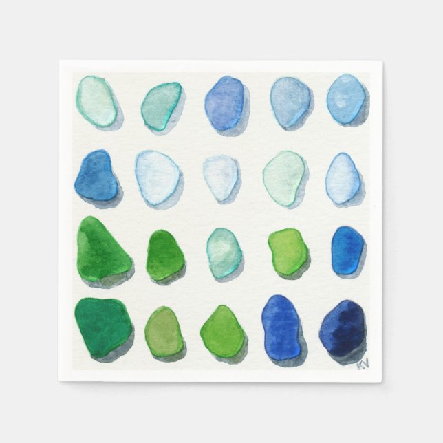 Glas aus dem Meer, Glaskunst aus dem Strand Serviette (Vorderseite)