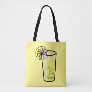 Glas aus Lemonade-Gelbtasche