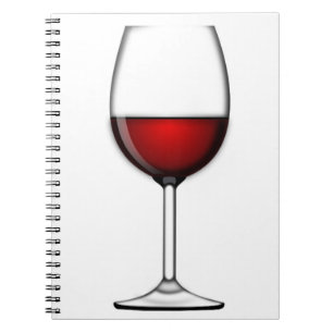 GLAS AUS ROTEM WEIN NOTIZBLOCK