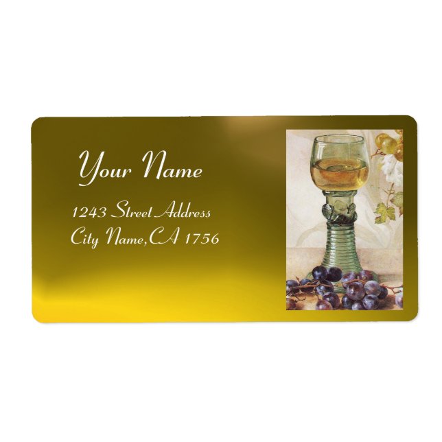 GLAS AUS WEISSEM WEIN, ALTES PARTY AUS WEIN (Vorne)