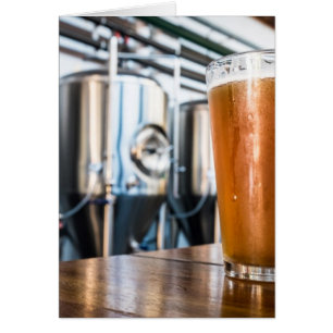 Glas Bier am Microbrewery