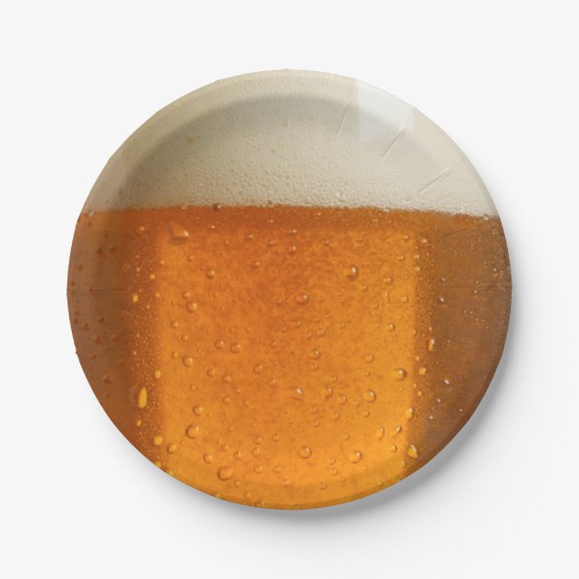 Glas Bier Pappteller (Vorderseite)
