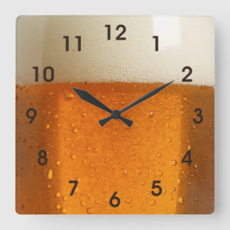 Glas Bier Quadratische Wanduhr