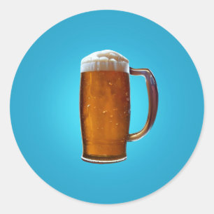 Glas Bier Runder Aufkleber
