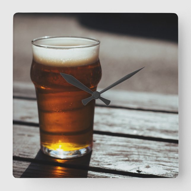 Glas Bier - Uhr (Vorderseite)