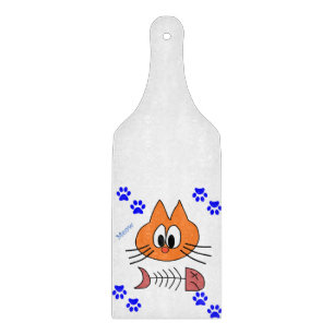 Glas Cat Fish Meow Schneidebrett