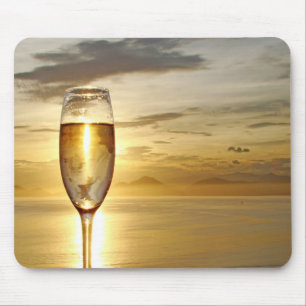 Glas Champagner Mousepad