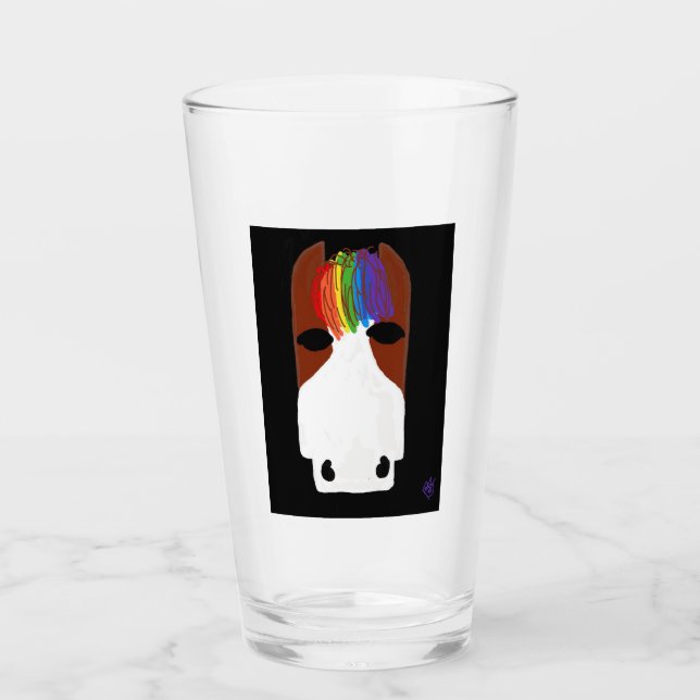 Glas Cup - LGBTQ Pferd (Vorderseite)