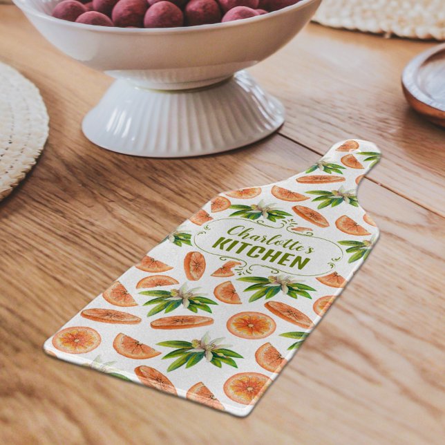 Glas Custom Orange Wasserfarbe, Küche Schneidebrett (Von Creator hochgeladen)