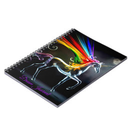 Glas Einhorn Traumjournal Notizblock