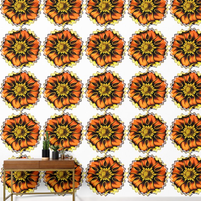 GLAS-FENSTER FÜR ALTE ENGLAND-BLUME TAPETE (Korridor)