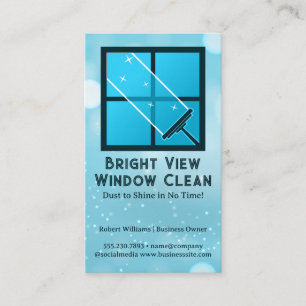 Glas-Fenster zum Reinigen Visitenkarte