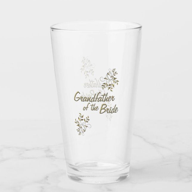 Glas für den Großvater der Braut (Vorderseite)