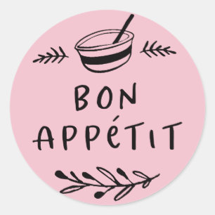 Glas / Gewürz Bon Appétit Aufkleber Etikett