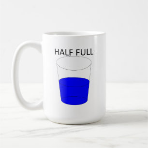 Glas Halb voll Kaffeetasse