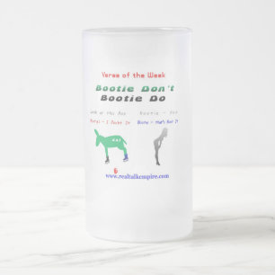 Glas - Hintern tun nicht Mattglas Bierglas