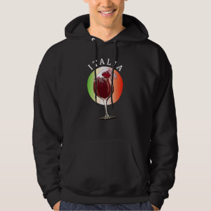 Glas italienischer Wein - Italia, Italien Hoodie