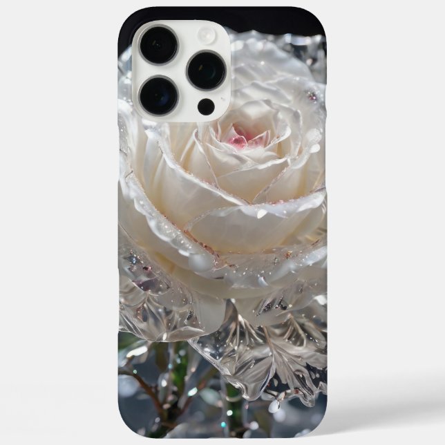 Glas Kristallrose  Case-Mate iPhone Hülle (Rückseite)
