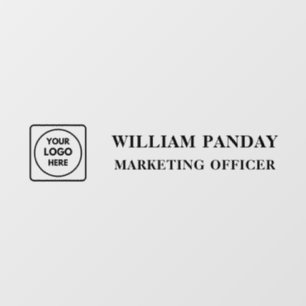 Glas-Logo-Tür Transparent Biz-Türschild Fensteraufkleber