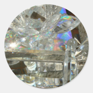 Glas, Marmor und Spiegel Runder Aufkleber