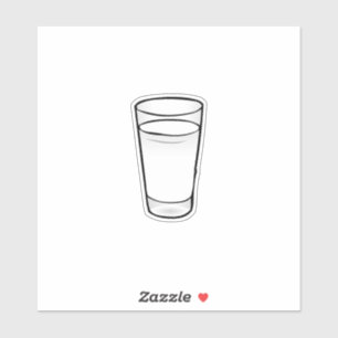 Glas Milch Aufkleber