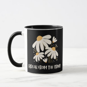 Glas mit Gänseblümchen-Muster Tasse