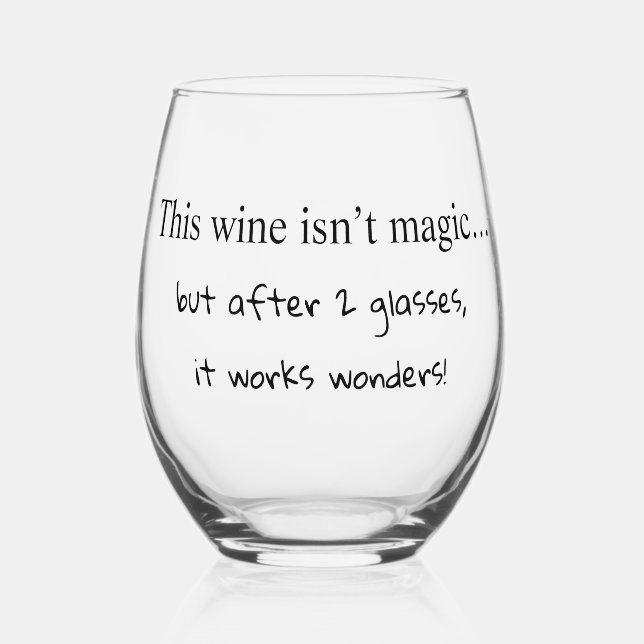 Glas mit humortischem Wein (Vorderseite)