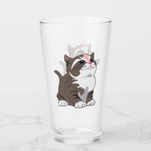 Glas mit Little Kitten (Vorderseite)