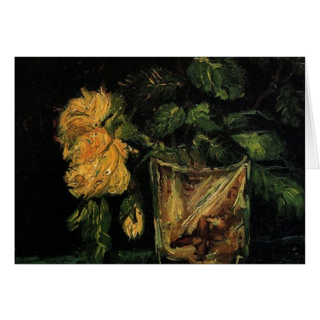 Glas mit Rose von Vincent van Gogh (Vorderseite (Horizontal))