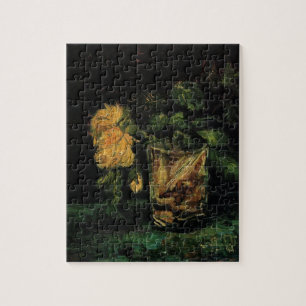 Glas mit Rose von Vincent van Gogh Puzzle