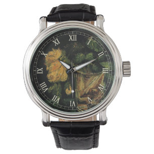 Glas mit Rosen von Vincent van Gogh Armbanduhr