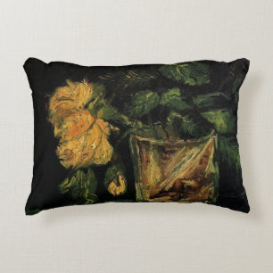 Glas mit Rosen von Vincent van Gogh Zierkissen