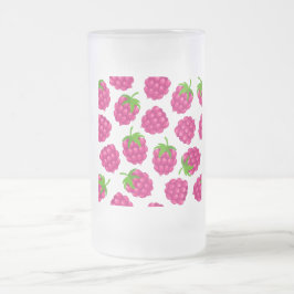 Glas mit sommerlicher Himbeerfrucht Mattglas Bierglas