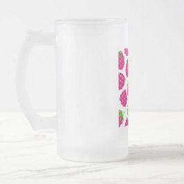 Glas mit sommerlicher Himbeerfrucht Mattglas Bierglas