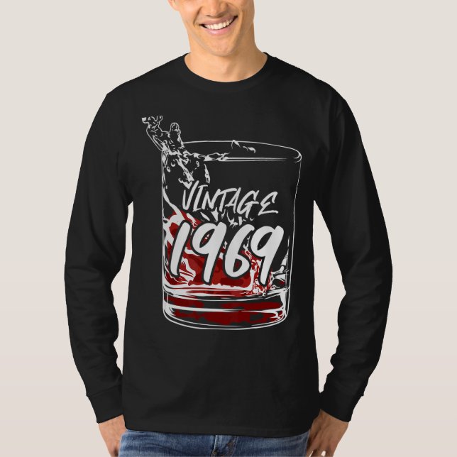 Glas mit Vintagen 1969 T-Shirt (Vorderseite)