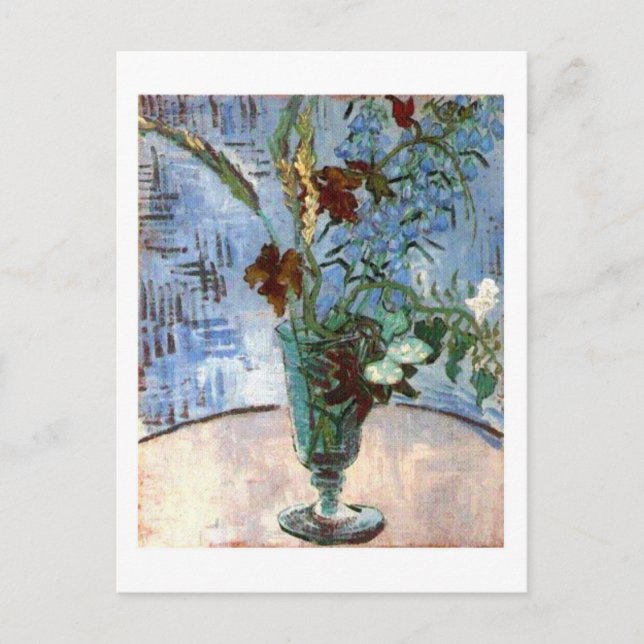 Glas mit wilden Blume, Van Gogh Fine Art Postkarte (Vorderseite)