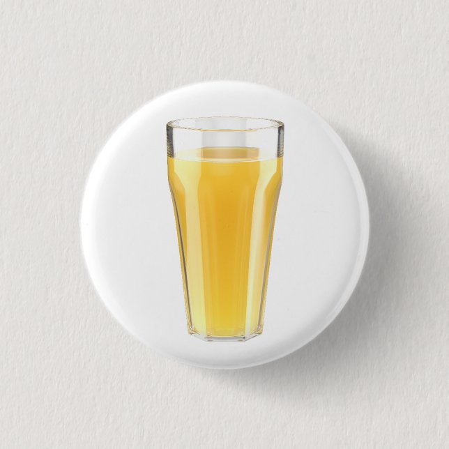 Glas Orangensaft Button (Vorderseite)