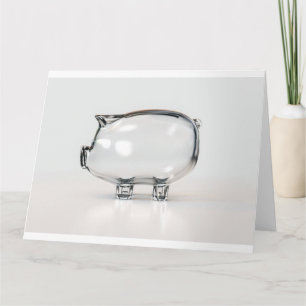 Glas Piggy Bank Karte