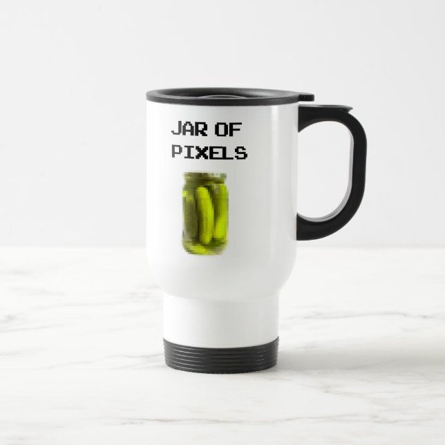Glas Pixel Reisebecher (Rechts)