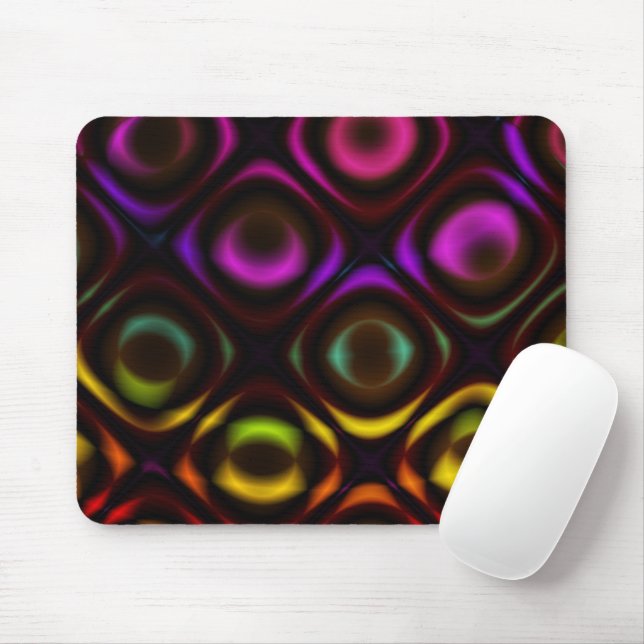 Glas | Rainbow Fraktal Art Mousepad (Mit Mouse)
